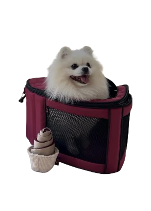 Сумка-переноска для котів і собак Happy Peppy (Хеппі Пеппі) Luna Bag Овал Бордовий Запоріжжя