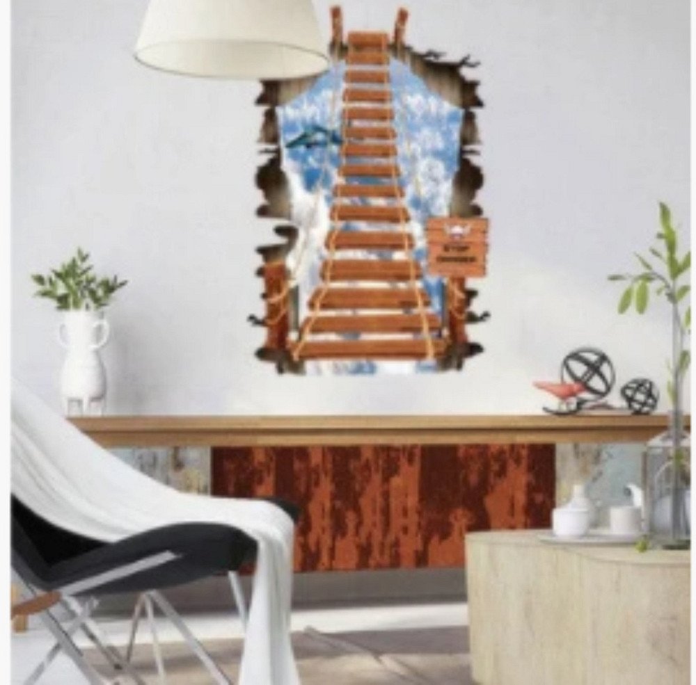 Интерьерная наклейка Деревянный мост 3D Киев - изображение 1