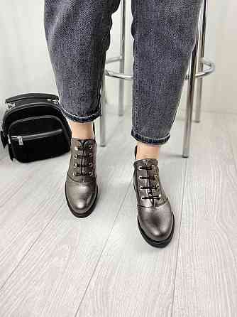 Черевики жіночі MENGTING срібні еко-шкіра 37р. (2051) Коломия