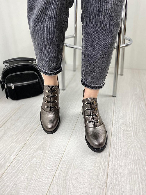 Черевики жіночі MENGTING срібні еко-шкіра 37р. (2051) Коломия - фото 3