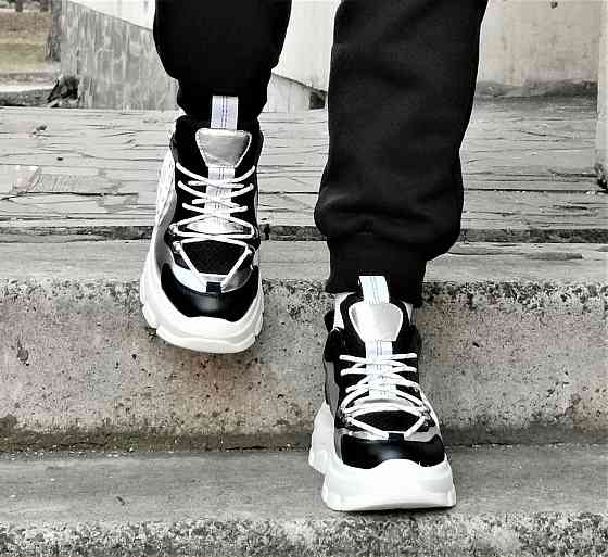 . Жеганські Кросівки на Танкетці Сріблясті Сліпони Мокасини на Платформі Білі (розміри: 36,38,39) — 16 Дніпро