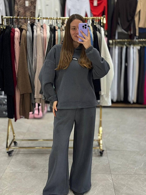 Жіночий теплий прогулянковий костюм двійка: кофта і штани турецький фліс Одеса - фото 1