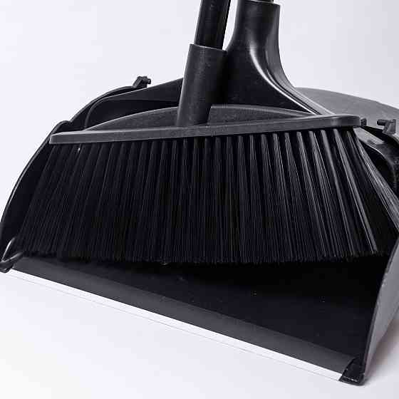 Набір віник і совок на довгій ручці для підлоги 32×29×95 (см) Чорний HP-45-2 Київ