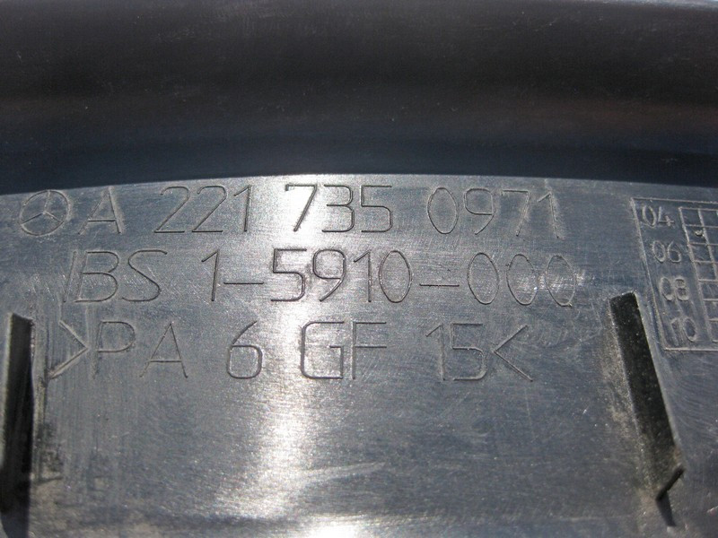 Mercedes-Benz  A2217350971 9051 Облицювання рами вікна задніх лівих дверей чорна S-class W221 long Одесса - изображение 3