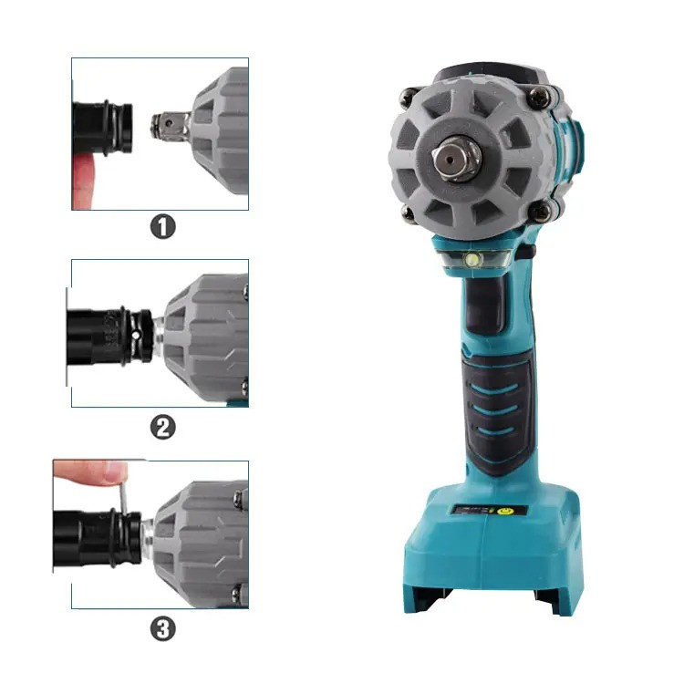 1500 NM Безщітковий ударний гайковерт 1/2 "1/4" Акумуляторний завод гайковерт (159749825) (159749825) Київ - фото 3