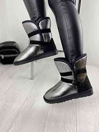 ADA Угги жіночі ADA срібні еко-шкіра зимові 36р. (1657) Коломыя