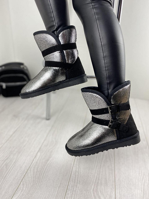 ADA Угги жіночі ADA срібні еко-шкіра зимові 36р. (1657) Коломыя - изображение 6