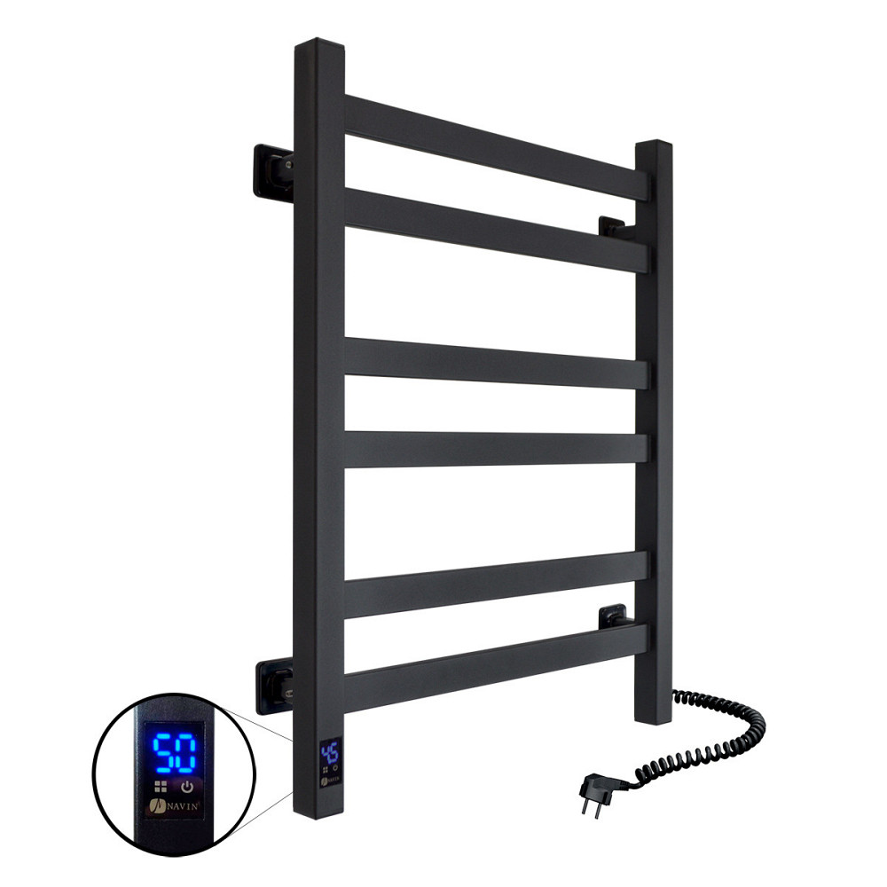 Рушникосушарка електрична NAVIN Авангард 480х600 Sensor з таймером, чорна Київ - фото 1