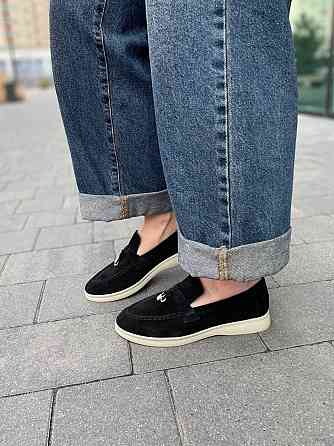 ALLSY Лофери жіночі ALLSY 340-3041-C чорні (весна-осінь, замша натуральна) (5780) Коломия