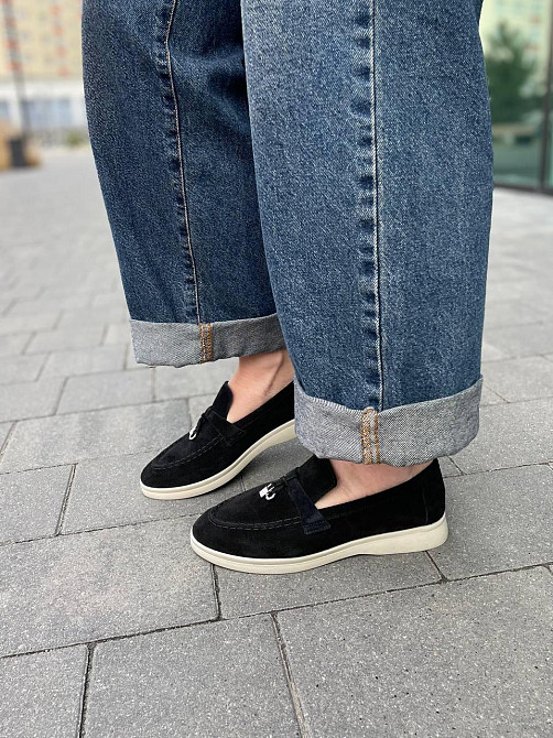 ALLSY Лофери жіночі ALLSY 340-3041-C чорні (весна-осінь, замша натуральна) (5780) Коломия - фото 5