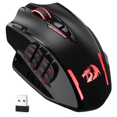 Игровая мышь Redragon Impact Elite Black беспроводная Bluetooth/2.4 ГГц/USB, 16000 DPI, программируемые кнопки, оптический сенсор Киев - изображение 2