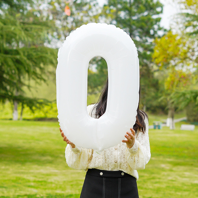 Шарик цифра 0 праздничная 32 дюйма белый Киев - изображение 3