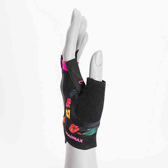 Перчатки для фітнесу MadMax MFG-770 Flower Power Gloves Black/Pink XS Кам'янське
