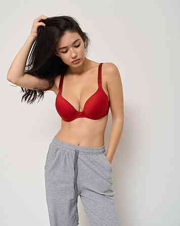 Бюстгальтер Nicoletta с паетками на шлейках (75В-90В) с Push-up 80576 75B, Красный Киев