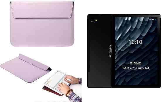 Чохол-конверт VitoCase для Sigma mobile Tab A1010 4G, Tab A1010 Neo, з функцією підставки для планшета Фіолетовий Київ