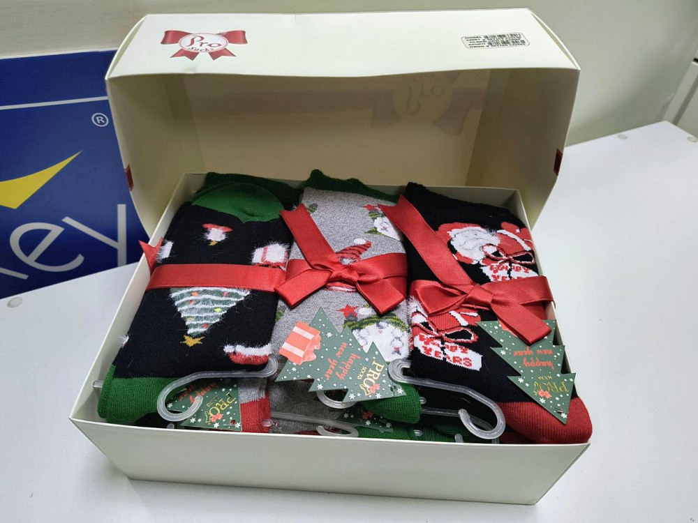Шкарпетки новорічні в асортименті. Турецькі якісні шкарпетки Pro Socks. В пачці 12 штук. Розмір 36-41 Київ - фото 3