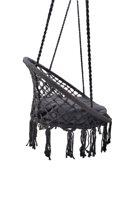 Подвесное кресло качалка качеля JUST GARDEN RIO-01 + подушка качели для террасы Серый Киев - изображение 4