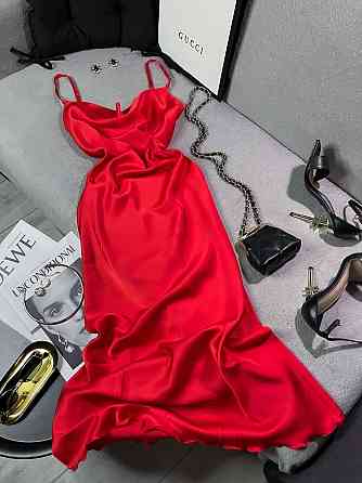 Жіноче романтичне елегантне плаття шовк Червоний, 44/46 Одеса