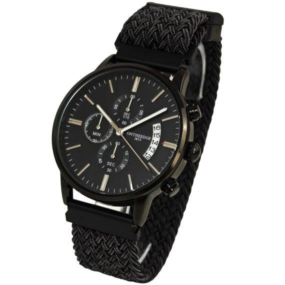 Годинник чоловічий наручний MegaLith Super Nylon (2 ремінці) Чорний Вінниця - фото 1