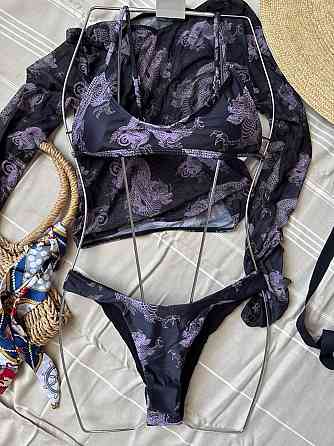 Купальник жіночий з прозорим топом зі східним орнаментом S Харків