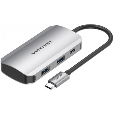Концентратор Vention USB3.1 Type-C --> USB 3.0x4/PD 100W Hub 5-in-1 (TNBHB) Винница - изображение 1