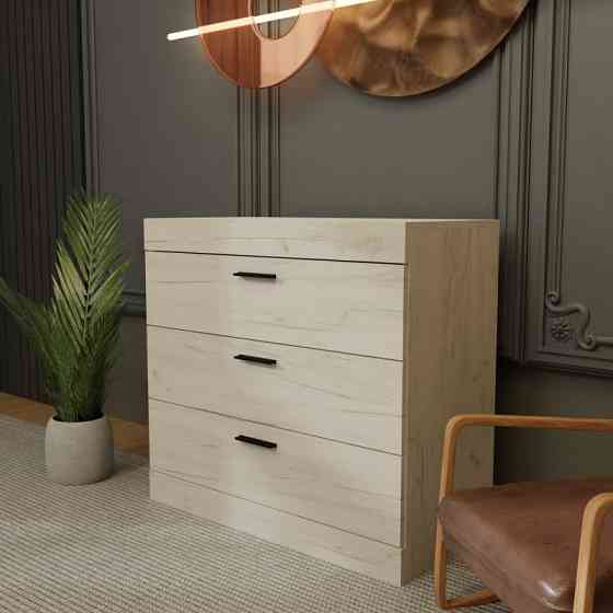 Комод Эверест на 3 ящика Соната-1 80х38х75 дуб крафт белый (DTM-2693) Днепр