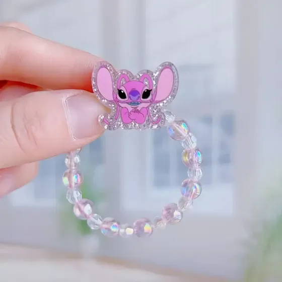 Парные браслеты для друзей «Стич и Энджи» из декоративных бусин Киев