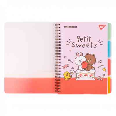 Зошит Yes А5 Line Friends пластикова обкладинка 80 аркушів, лінія (765737) Вінниця