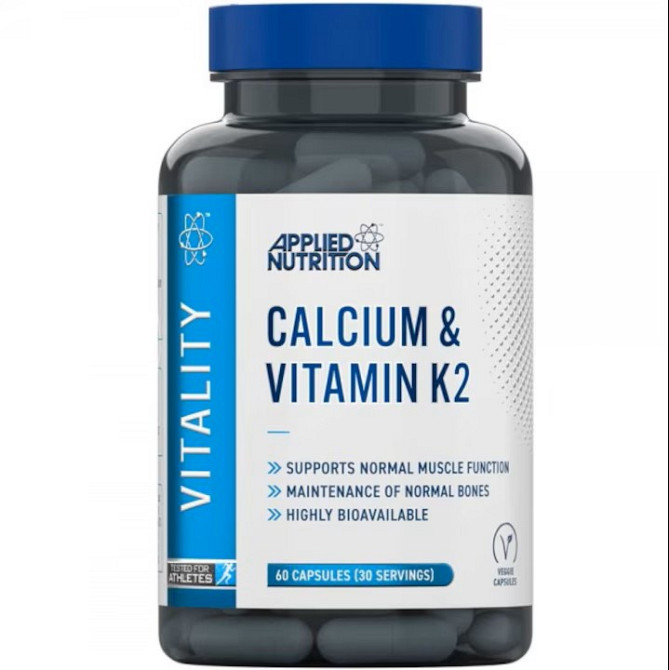 Кальций и витамин K2 Applied Nutrition Calcium & Vitamin K2 60 капсул Луцк - изображение 1