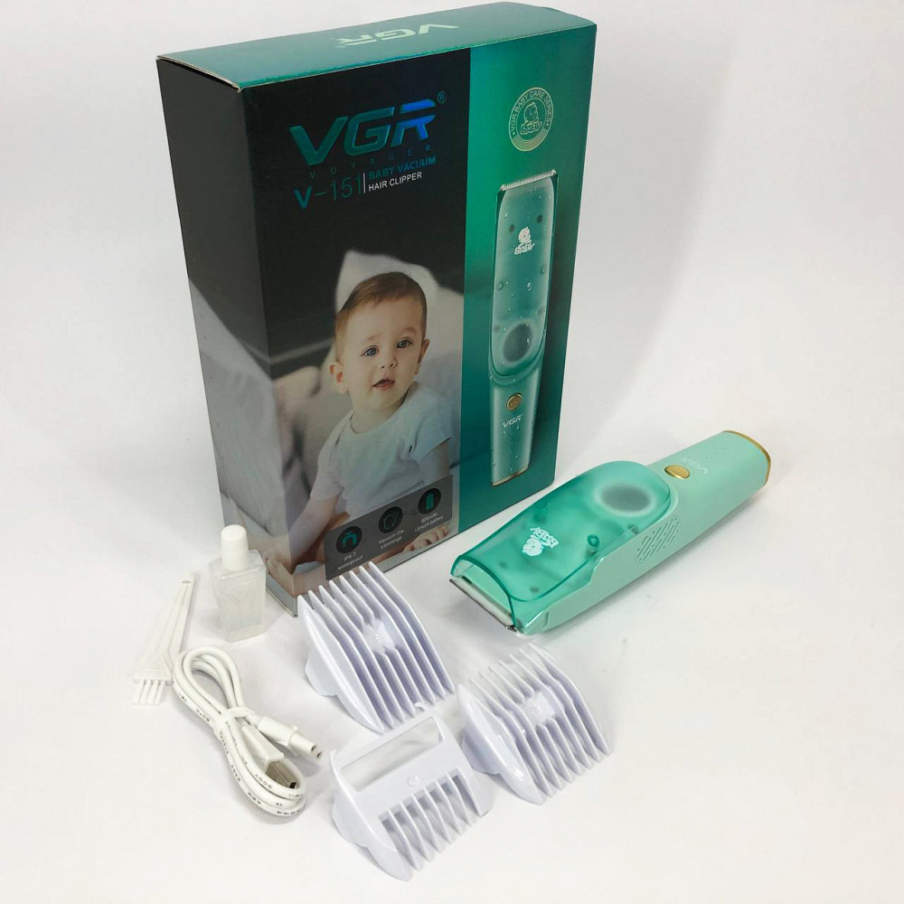 Машинка с вытяжкой для стрижки детей и младенцев VGR V-151 Baby со сменными насадками AD-65 Львов - изображение 17
