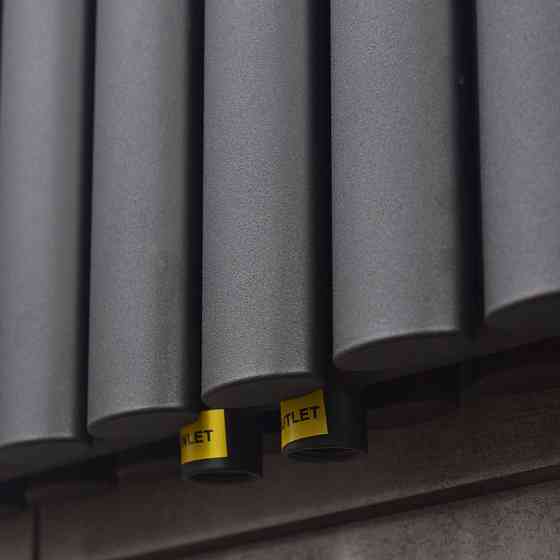 Вертикальный радиатор Ellipse Double  600х1800-10 (50 мм), anticor, черный муар Киев