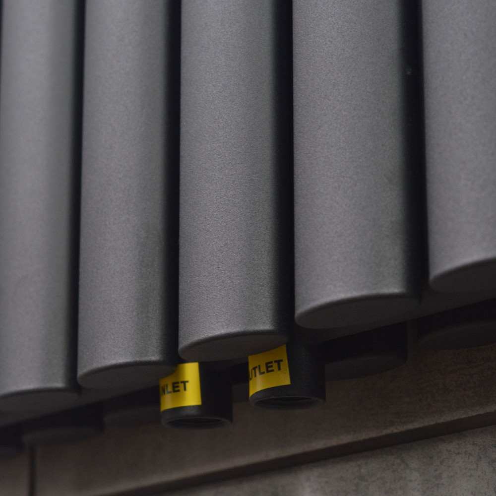 Вертикальный радиатор Ellipse Double  600х1800-10 (50 мм), anticor, черный муар Киев - изображение 6