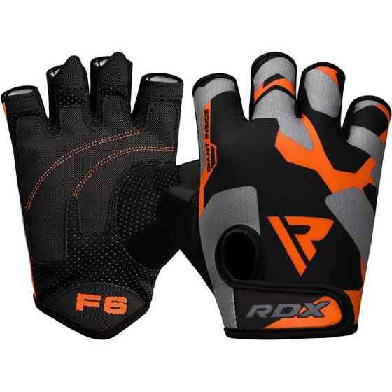 Рукавички для фітнесу RDX F6 Sumblimation Orange M Каменское