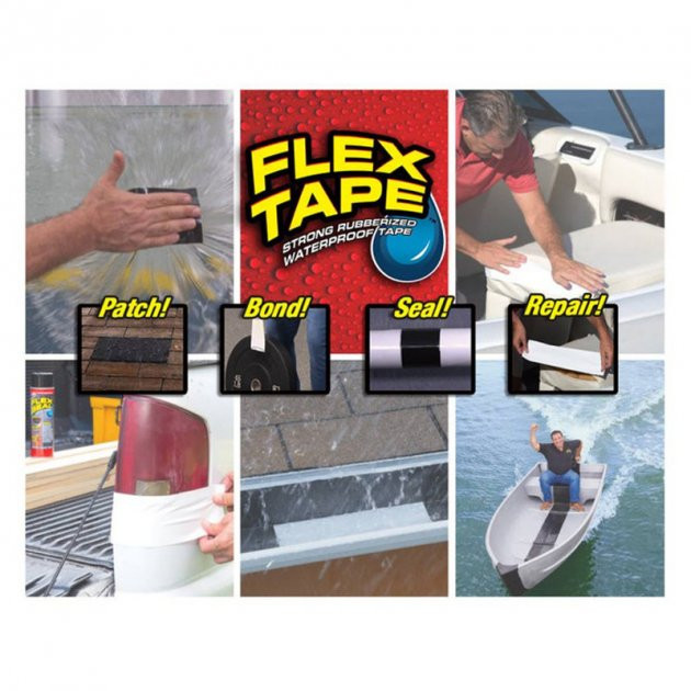 Водонепроницаемая изоляционная сверхпрочная скотч-лента Flex Tape 10 см SL-64 Львов - изображение 3