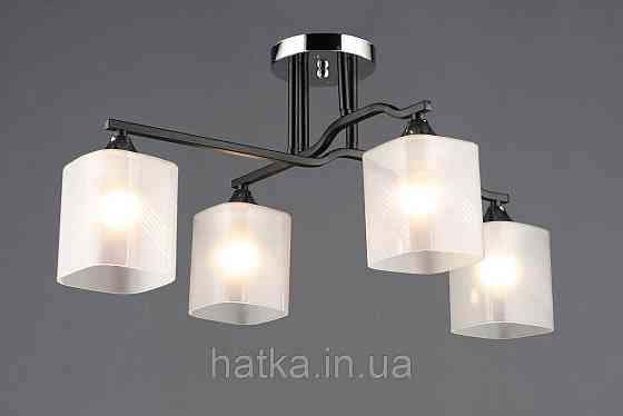 Люстра на чотири плафони A4456/4 (Чорний+Хром) Київ