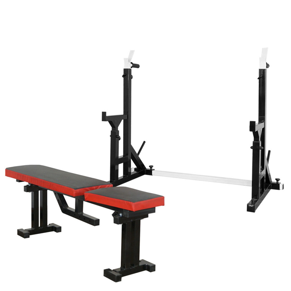 Лавка для жиму регульована 40 на 40 мм + Стійки з упорами 50 на 50 мм + бруси + штирі для блінів Київ - фото 1