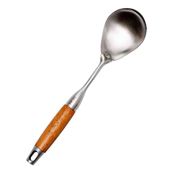 Ложка для риса с деревянной ручкой из нержавейки Киев