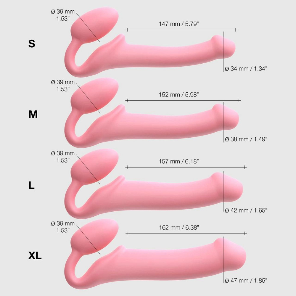 Безремінний страпон Strap-On-Me Rose S, повністю регульований, діаметр 2,7 см Sex Aura Київ - фото 6