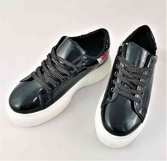 .Жіночі Кросівки на Танкетці Чорні Сліпони Мокасини на Платформі (розміри: 38) - 09-1 Дніпро