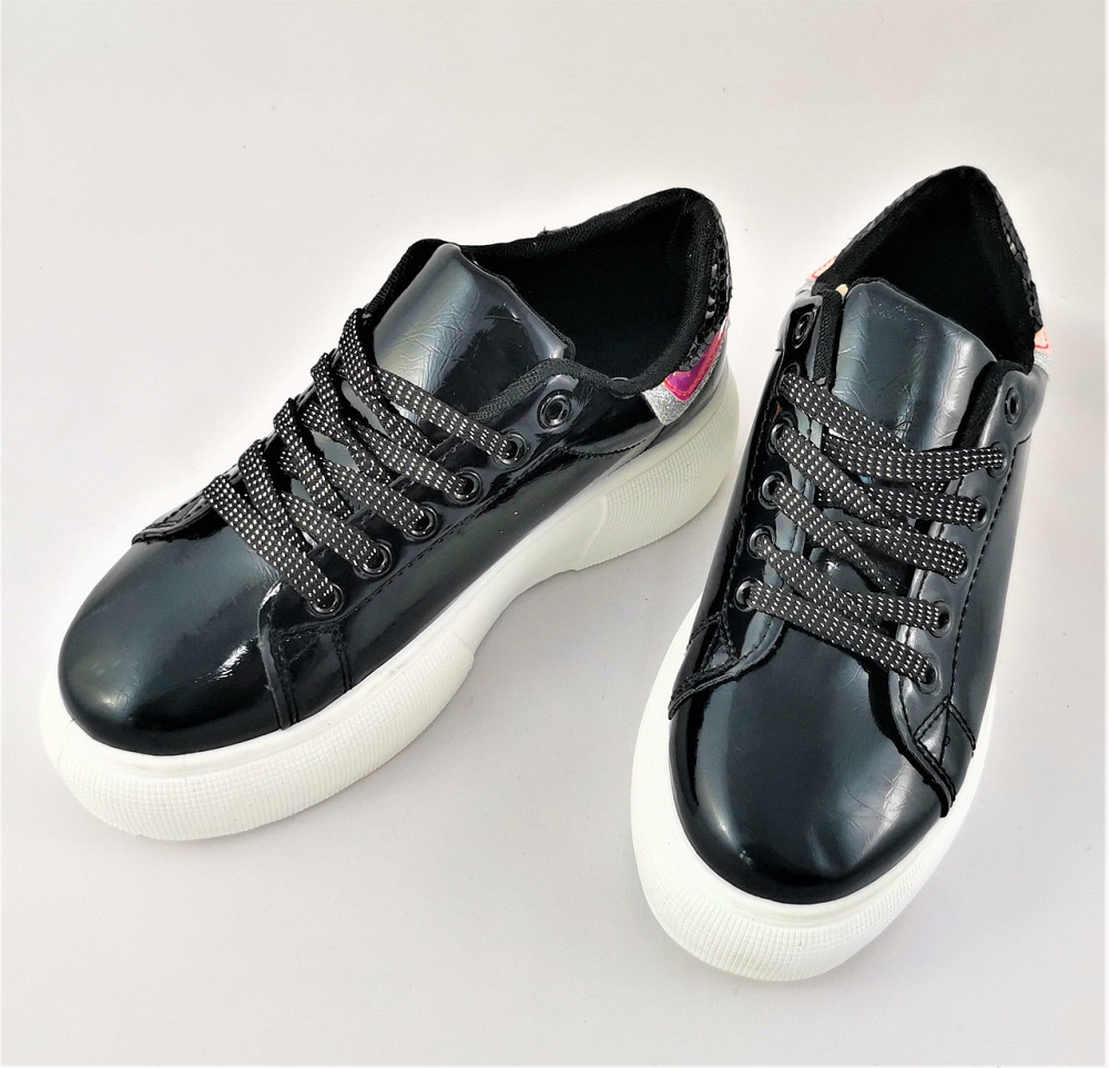 .Жіночі Кросівки на Танкетці Чорні Сліпони Мокасини на Платформі (розміри: 38) - 09-1 Дніпро - фото 2