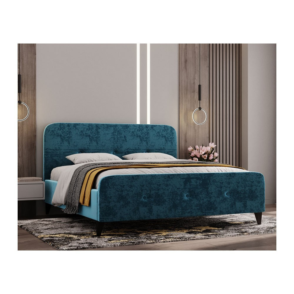 Ліжко MichelleDesign Noel Ocean VIP з додатковою металевою цільнозварною рамою 140x200 синій Київ - фото 5