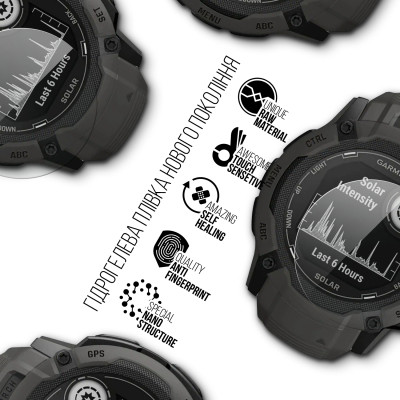 Пленка защитная Armorstandart Garmin Instinct 2X Solar 50mm 6 pcs (ARM85998) Винница - изображение 2