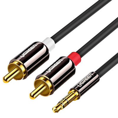 Кабель мультимедийный 3.5mm M to 2xRCA M 3.0m AV116 black Ugreen (10590) Винница - изображение 8