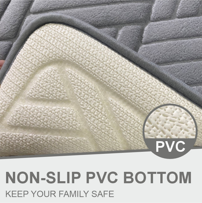 Коврик для ванной и туалета Lovely Svi мягкий, абсорбирующий, нескользящий 50 x 80 x 1.5 см Серый (2565040) Киев - изображение 3