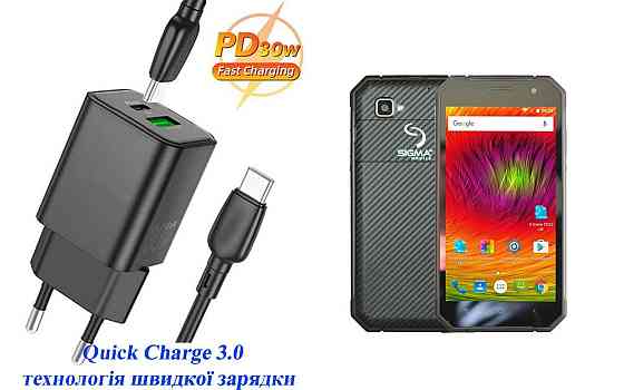 Зарядное устройство Dual Port 30W для смартфона Sigma mobile X-treme PQ35 Киев