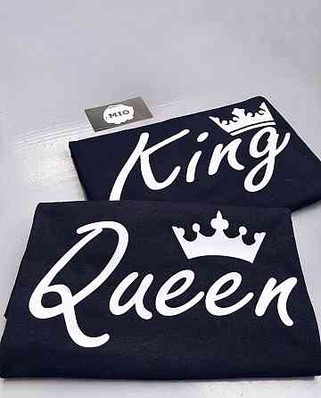 Парні футболки для хлопця та дівчини — King/Queen Чернівці