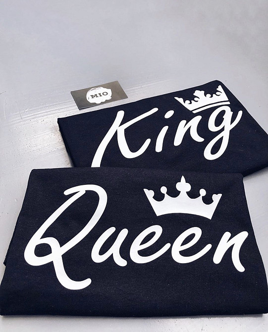 Парні футболки для хлопця та дівчини — King/Queen Чернівці - фото 2