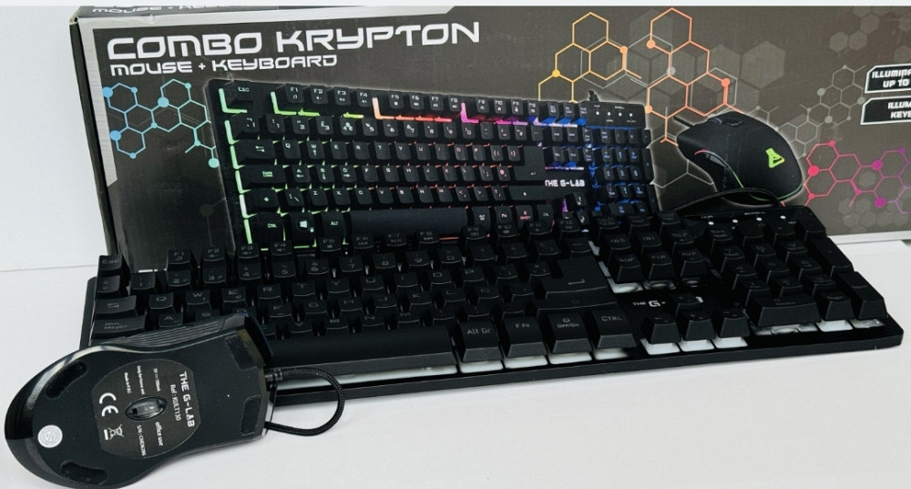 Дротова ігрова клавіатура та миша G-LAB KRYPTON Combo RGB підсвітка. Харків - фото 4