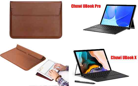 Чохол-конверт VitoCase для Chuwi UBook Pro, з функцією підставки для планшета Чорний Коричневий Київ
