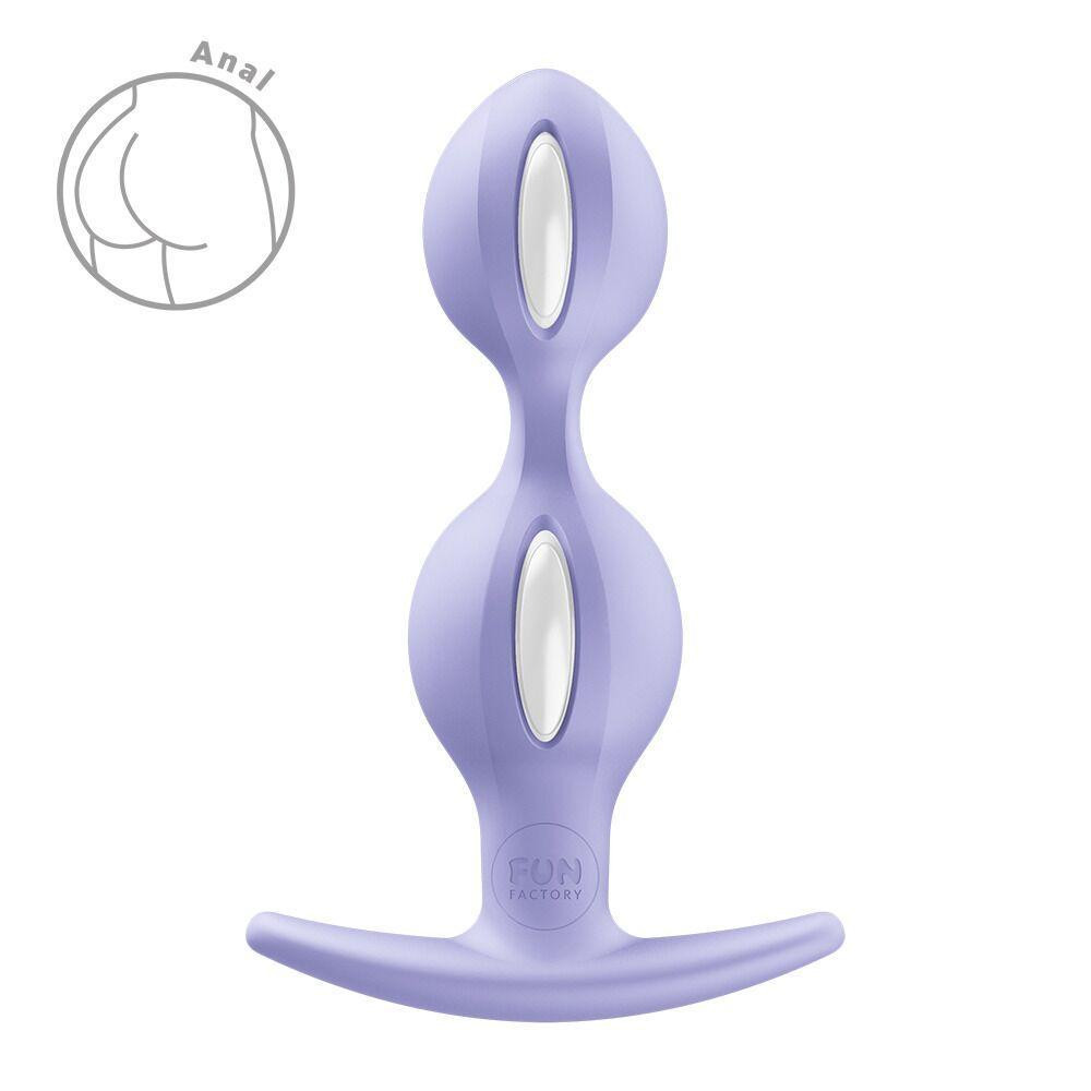 Анальные шарики Fun Factory B BALLS DUO Purple, эффект вибрации, диаметр 3,2 и 3,6 см Sex Aura Киев - изображение 1